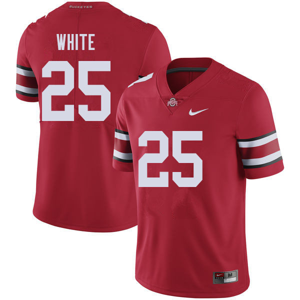 Men #25 Brendon White Ohio State Buckeyes College Football Jerseys Sale-Red